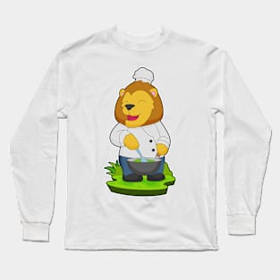 Lion Chef Chef hat Long Sleeve T-Shirt